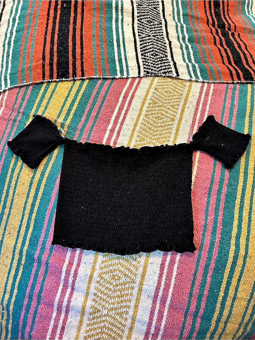 Bozzolo Black Crop Top Size Large